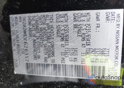 2018 Nissan Pathfinder S z USA, uszkodzony, nr VIN 5N1DR2MM8JC626357